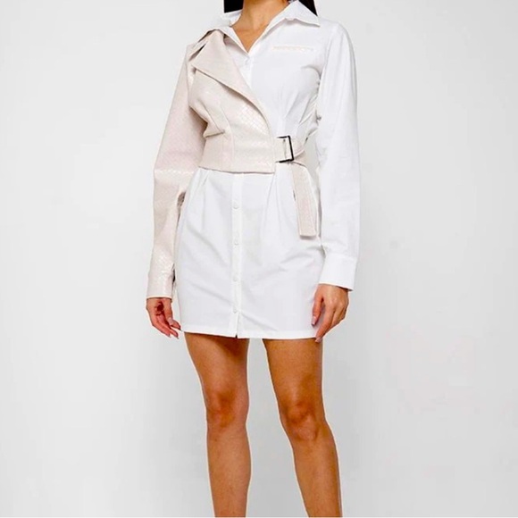 Maniere De Voir Dresses & Skirts - NWT Manière De Voir Woven Overlay Shirt Dress